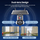 4K 8MP Solar-PTZ-Kamera WIFI Dual-Objektiv Überwachungskamera 12XZoom Menschliche Verfolgung Aufnahme 4G SIM Outdoor kabellose Überwachungskamera