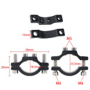 2Pcs Bike Motorcycle Headlight Spotlight Mount Handlebar Fixed Clamp Bracket Clip M5/M6 Screw Aluminum Alloy Front Light Holder