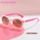 DOHOHDO Kinder Niedliche Cartoon Blumen Herz Sonnenbrille Kinder Runde Brille Baby Modefarben Sonnenbrille Jungen Mädchen Brillen UV400