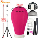 New Training Mannequin Head Canvas Block Head Display Styling Mannequin Manikin Head WigTripod Stand Free T Pins Wig Install Kit