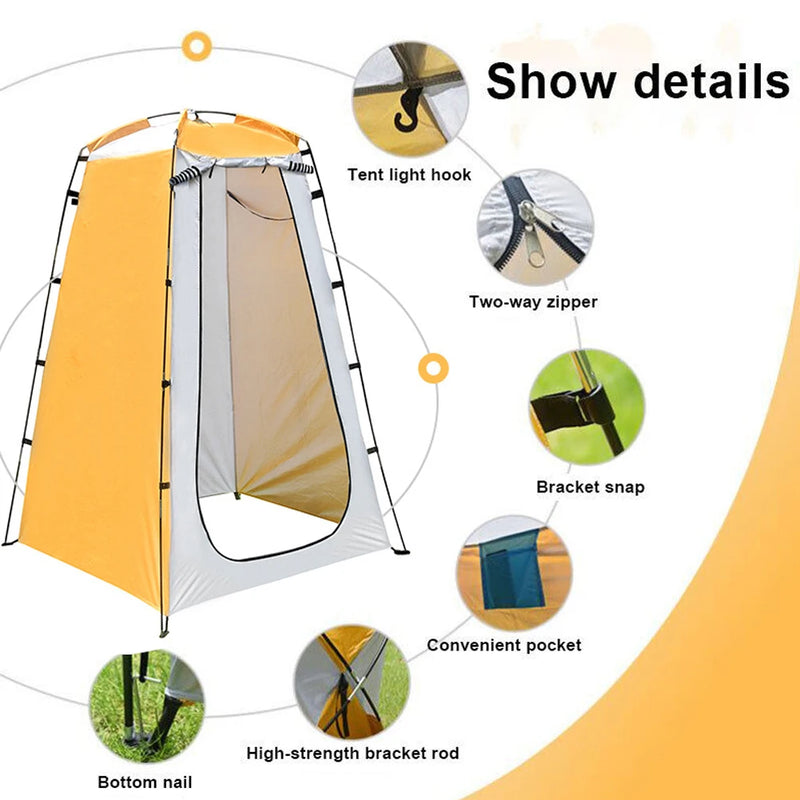 Single Person Portable Privacy Shower Toilet Camping Pop Up Tent Outdoor Dressing Photography Folding Changing Room Tent