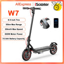 W7 Electric Scooter 8.5" 650W 36V 10.5Ah 25-35km Range Dual Suspension Side Lights App Control 35km/h Speed Electric Scooters