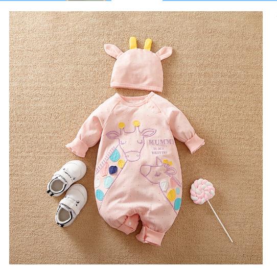 Newborn baby jumpsuit, baby boy and baby cotton covered foot jumpsuit. 9