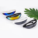 Futuristische schmale Zyklopen-Visier-Sonnenbrille Laser-Brille UV400 Persönlichkeit verspiegelte Gläser Kostüm-Brille