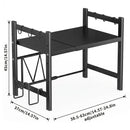 Expandable Microwave Shelf, Microwave Oven Rack Stand Holder Kitchen Corner Shelf Desktop Printer Shelf Rack, Bakers Rack