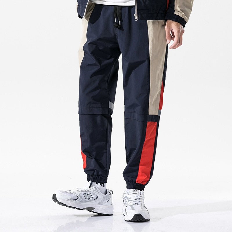 Streetwear Men Black Joggers Pants 2023 Mens Big Pockets Ribbons Hiphop Cargo Pants Male Overalls Sweatpants Men Clothes