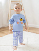 Adorable Infant Baby Halloween Costume Ghost Print Romper Jumpsuit with Hat 2 Piece Set for Boys and Girls