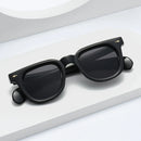 SO&EI New Small Square Women Rivets Decoration Sunglasses Retro Punk Men Yellow Blue Sun Glasses Shades UV400