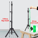 Alileader Neuer 140cm/64cm Perückenständer Perücken-Stativ mit Schaufensterpuppen-Leinwandkopf Verstellbarer Stativständer Perücken-Herstellungsset TPins Geschenk