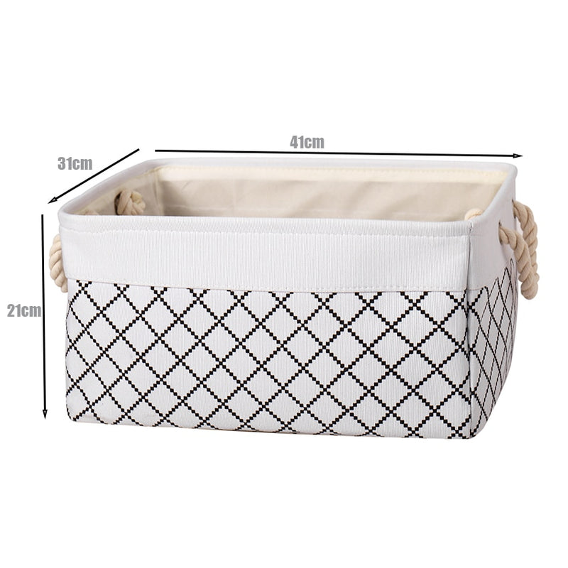 Cotton Linen Folding Storage Baskets Kids Toys Organizer Clothes and Sundries Storage Box Cabinet Storage Bag Laundry Basket