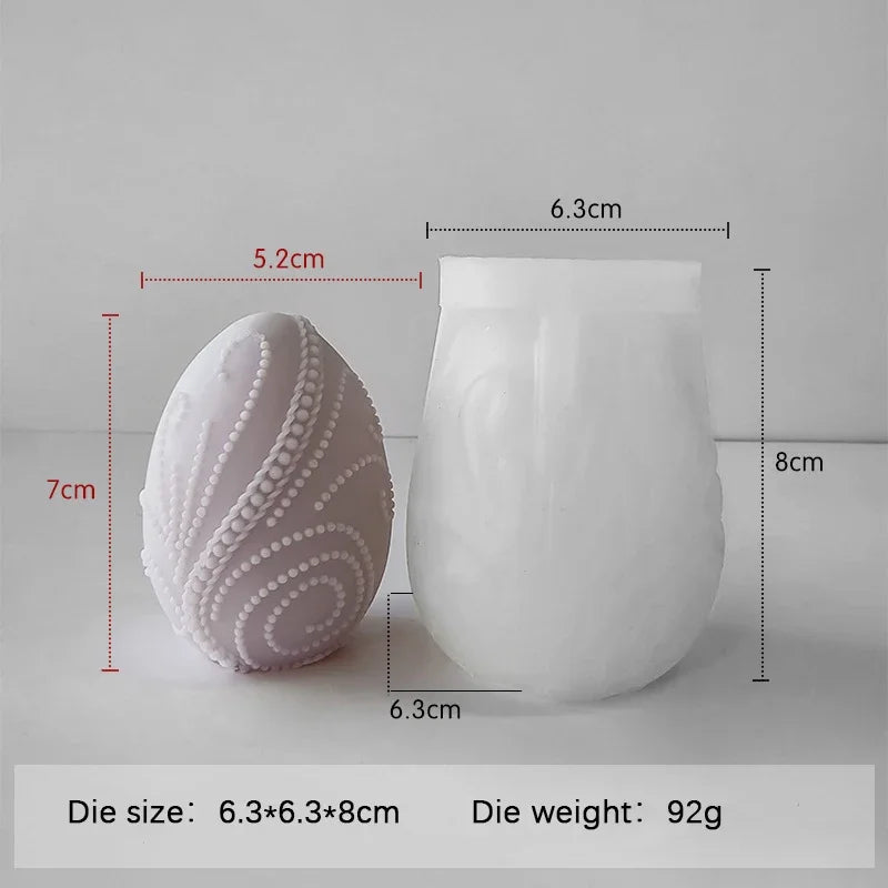 Easter Day Gift Egg Candle Making Silicone Mold Festival Embossed Butterfly Eggs Resin Epoxy Mould Sunflower Rose Soap Wax Tools