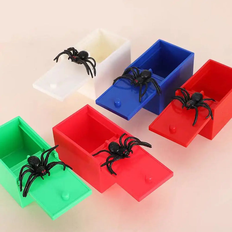 Halloween Fun Happy Joke Boxes Rubber Spider Prank Happy Box Handcrafted Wooden Spider Box Spider Money Surprise In A Box