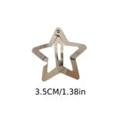 50pcs Silvery BB Clip Cute Star Shape Hair Clip Women Simple Metal Snap Clip Headdress Hair Jewelry Accessories