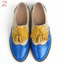 Flats Casual Shoes Women's Spring Autumn Genuine Leather Color Matching Tassel Loafers Oxford Shoes For Women Custom Shoes
