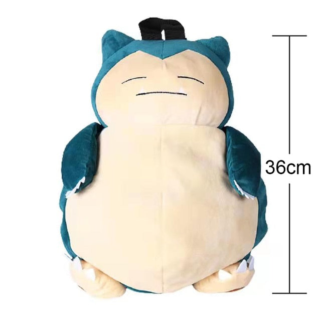 Cute Pokemon Backpack Kawaii Japanese Style Plush Bag Gengar Eevee Snorlax Backpack Schoolbag Cosplay Props Fashion Gifts