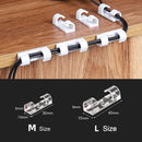 Cable Organiser Acrylic Cable Clips Cable Management Wire Winder Holder Reusable Adhesive Cable Organizer TV PC Wire Holder