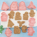 Mehrere Sets DIY Tortendekorationswerkzeuge Weihnachtsplätzchenausstecher Cartoon-Keksausstecher DIY Fondantform Backwerkzeuge für die Küche