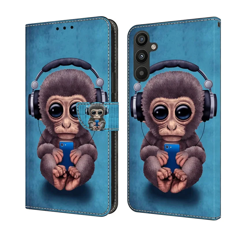 A15 A05 Phone Case For Samsung Galaxy A15 A05S A 15 A05 GalaxyA15 A156 A057 Leather Cases Magnetic Flip Stand Cute Wallet Cover