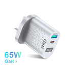USLION AU EU US UK Plug 65W GaN Charger Tablet Laptop Fast Charger USB Type C Quick Charger Mobile Phone Charger For iPhone POCO