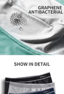 MiiOW 3Pcs Men Boxer Shorts Cotton Men's Panties Graphene Antibacterial Crotch Man Underpants Breathable Summer Men Boxer Briefs