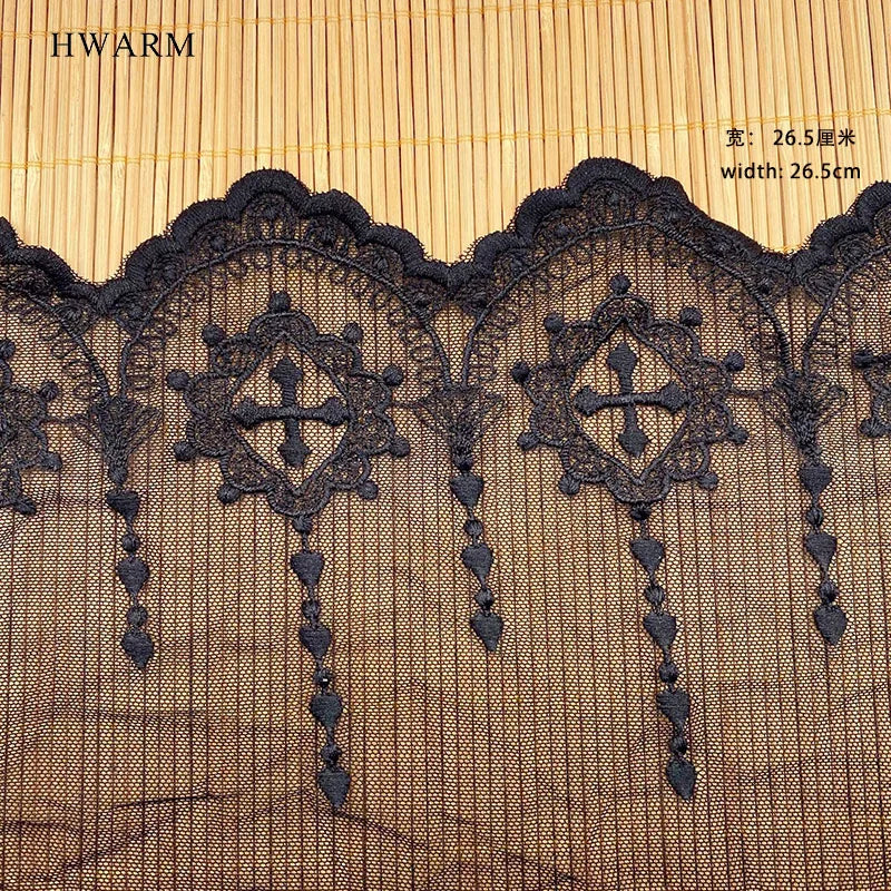 5yard Cross Lace Fabric Table Runner Skirt Christmas Easter Day Christian Catholicism Water Soluble Mesh Lolita Jewelry Party