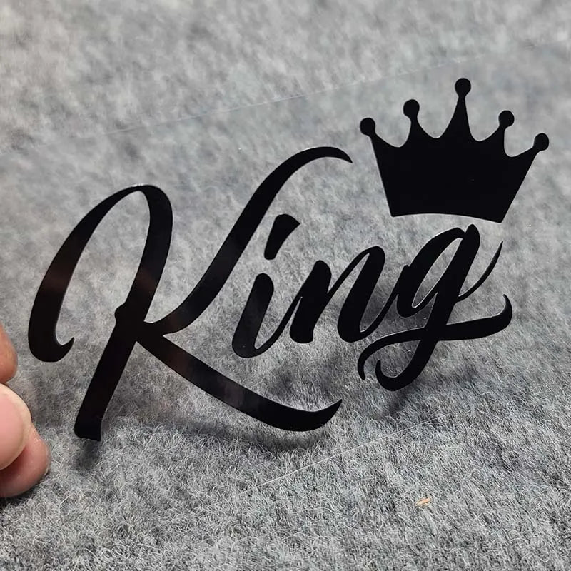 Smiling Face King Crown Car Decal Sticker Motorcycle Oil Tank Body Waterproof Funny Reflective Letters Decals Auto Accessories