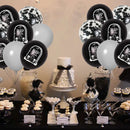 30Pcs Death To My Twenties Birthday Decorations,Black Confetti Balloons for Man Lady Funeral 30th Birthday Party Supplies