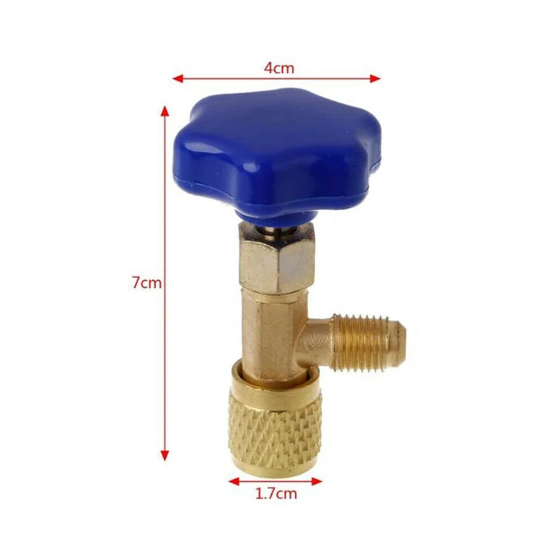 1Pc Low Pressure Dispensing Valve Bottle Opener 1/4 SAE Connector Mayitr Refrigerant Bottle Can Tap for R22 R134a R410A Gas