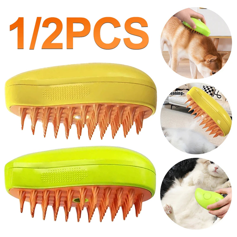 Cat Steam Brush Electric Spray Cat Hair Brush 3 In1 Dog Steamer Brush For Massage Pet Grooming Removing Tangled and Loose Hair