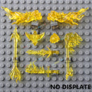10PCS Special Effects Pieces Arm Fist Wind Lightning Leg Flames Assemble Scene Bricks Weapons Accessories Kids Toys
