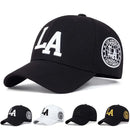 Unisex LA Leter Embroidery Snapback Baseball Caps Spring and Autumn Outdoor Adjustable Casual Hats Sunscreen Hat