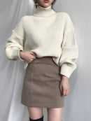 JMPRS Turtleneck Sweater Winter Thick Pullover Women Knitted Jumper Loose Warm All Match Long Sleeve Sweater Korean Fashion Tops