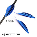 50pcs  New 1.8 inch  Archery Spin Vanes  Spiral Feather DIY Arrow Archery With sticker Tape Arrow Accessories Right Wing