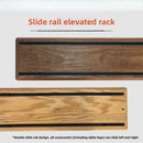 H20 North American Black Walnut Laptop Stand Modular Sliding Monitor Riser Ergonomic Desk Organizer for Computer & Notebook Base