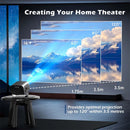 Smarter HD-Projektor 4K, hohe Helligkeit, Android 11, 1280*720P, 390 ANSI, 2.4G & 5G WLAN, BT5.2 H713 Heimkino tragbarer LED-Projektor