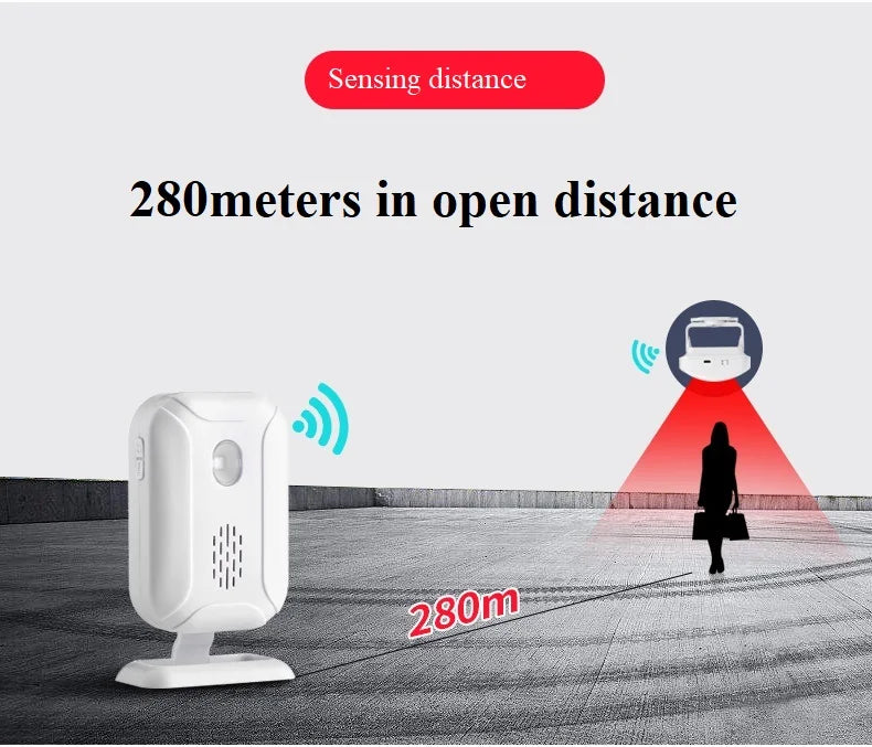 Darho 3senors Shop Store Home Security Welcome Chime Wireless Infrared IR Motion Sensor Alarm Entry Doorbell Sensor