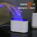250ml Flame Humidifier 1/3/5H USB Smart Timing LED Electric  Aroma Diffuser Simulation Fire Night Lamp