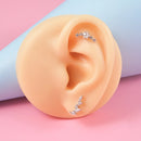 1PC Surgical Steel Threadless Marquise Zircon Labret Lip Stud Cz Ear Cartilage Tragus Helix Earrings Daith Piercing Body Jewelry