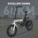 HITWAY BK35 Folding Electric Bike, 16 inch E Bike 250W City E-Bike Max.Range 25-60KM