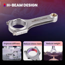 4pcs Racing 4340 H Beam Connecting Rod Con Rods Conrod for Volvo B230 ARP Bolts