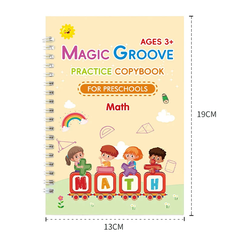 Magical English Groove Practice Copy Book for Children's Notebook Learning Number Letters Calligraphy Writing Exercise Book