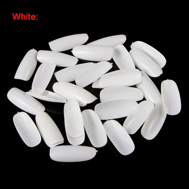 500pcs/pack Acrylic Nails OVAL Round Shapes False Nail Tips Full Cover False French Nail Tips NEW Fake Nail Art Tips Tools