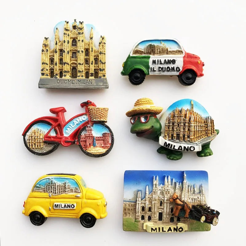 Italy Fridge Magnets Rome Milan Venice Tourist Souvenirs Travel Fridge Magnetic Stickers Home Decoration Crafts Wedding Gifts