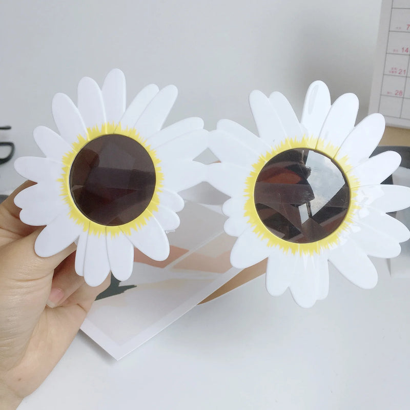 Sunflower Sunglasses Little Daisy Shape Sun Glasses Funny Party Decorative Eyeglasses Plastic Gathering Picnic Photography Props