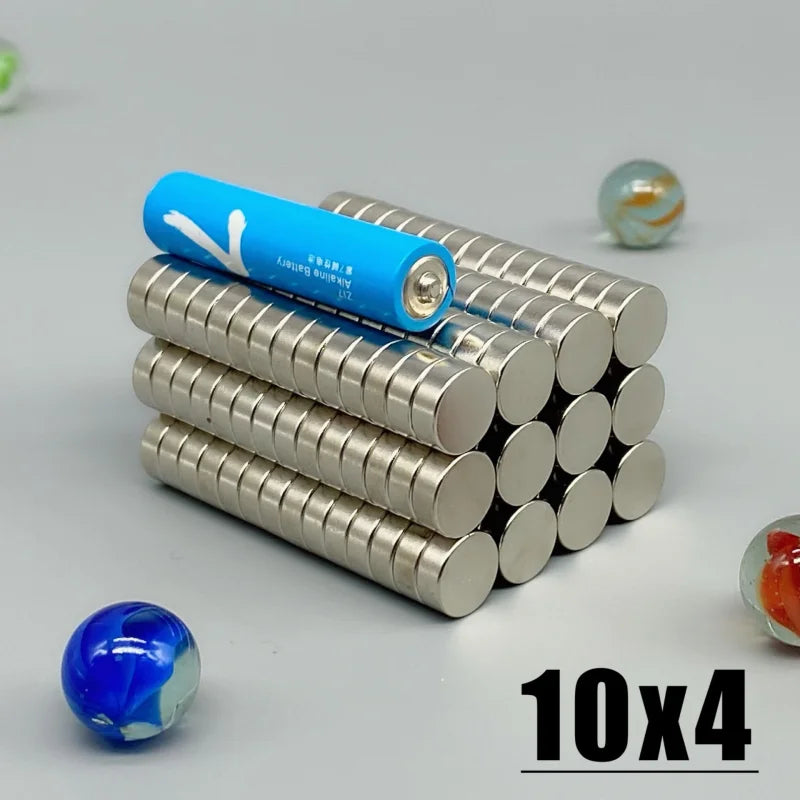 2/10/20Pcs 10x4 N35 Strong Super Powerful Magnet Round Shape Permanent Industrial Fridge Magnet Iman