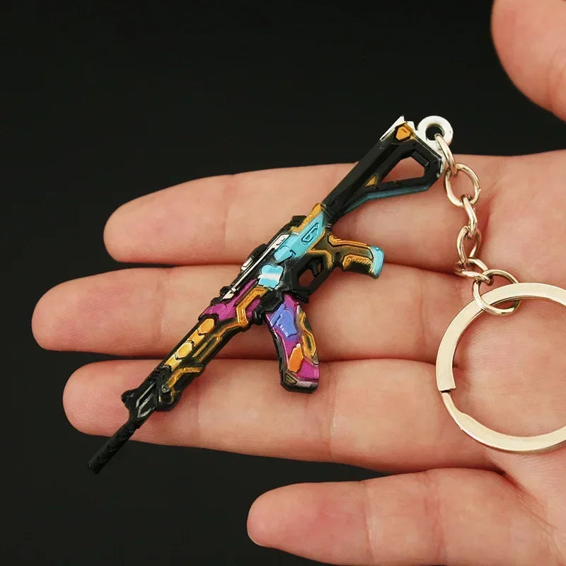 Valorant Weapon Keychain Reaver Karambit Vandal Prime Champions Skins Samurai Sword Pocketknife Weapon Model Gifts Toys for Boys