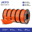 JAYO petg 3d printer filaments PETG 5Rolls 1.75mm Mixed Color Bubble Free FDM 3D Printer Material for 3d pen refill 1.1kg/1rolls