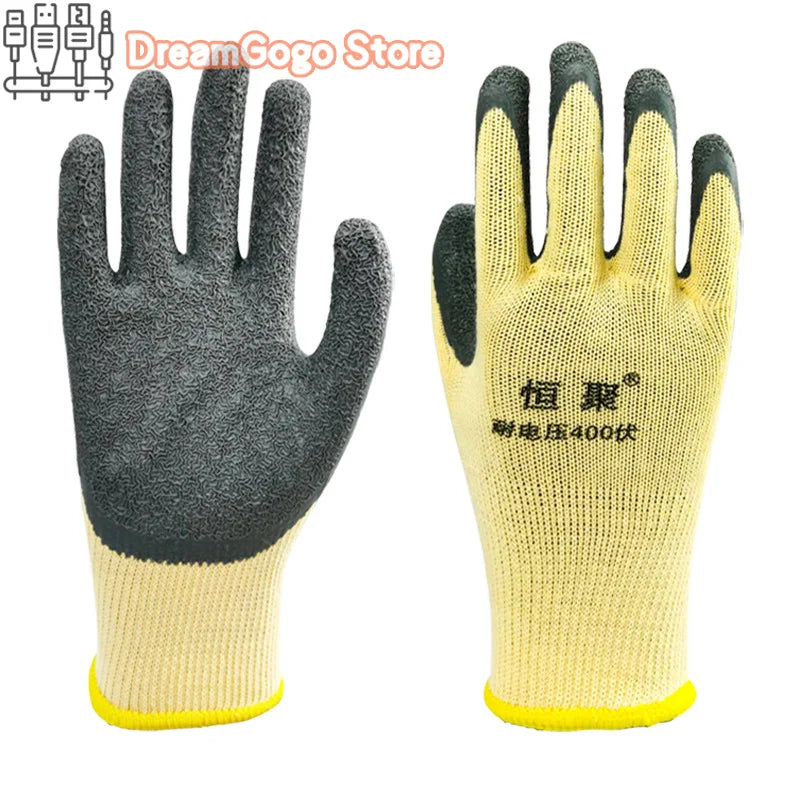 Electrician Work Gloves Protective Tool 400v Insulating Gloves 1 Pair Anti-electricity Low Voltage Security Protection Gloves