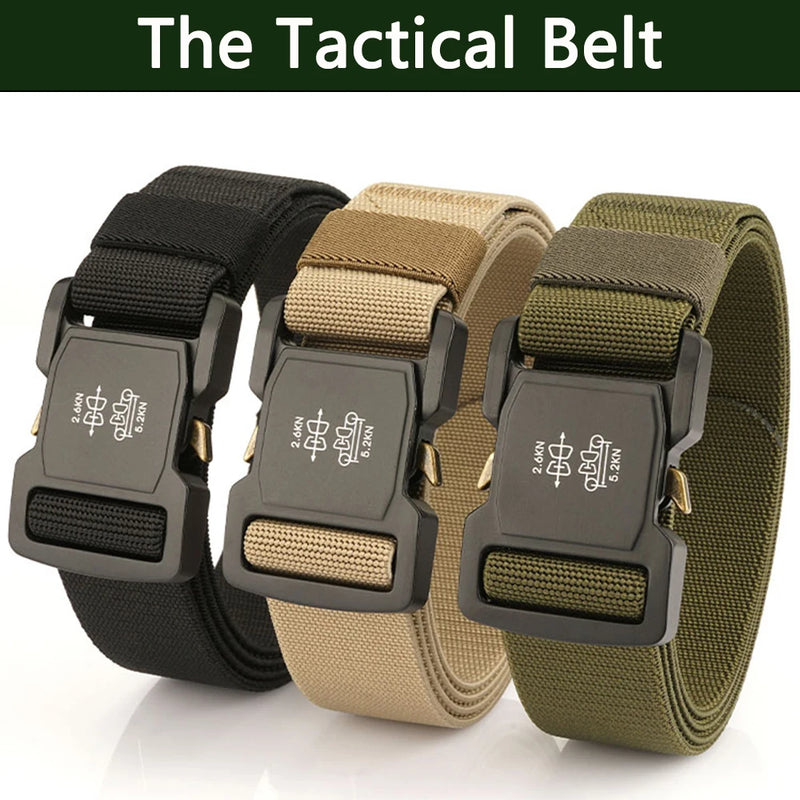TUSHI New Men's Belt Outdoor Hunting Tactics Belt Multi functional Buckle Nylon Belt High Quality Marine Corps Canvas Belt