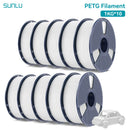 SUNLU 10KG PETG/ABS Filamente 10 Rollen 3D-Filament 1KG/Rolle 1.75mm 100% Filament ordentlich aufgereiht für den 3D-Druck aus der EU USA